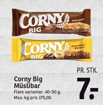 SPAR Corny big mûslibar tilbud