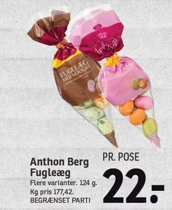 SPAR Anthon berg fugleæg tilbud