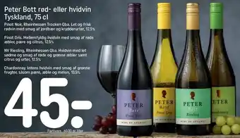 Peter bott rød- eller hvidvin