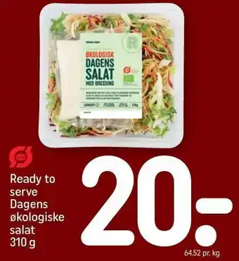 REMA 1000 Ready to serve dagens økologiske salt tilbud