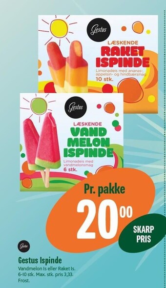 Min Købmand Gestus ispinde tilbud