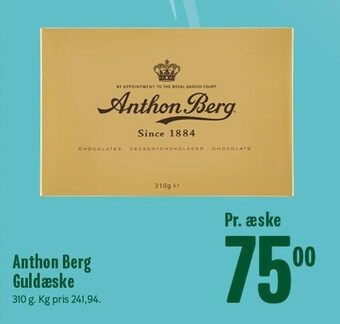 Min Købmand Anthon berg guldæske tilbud
