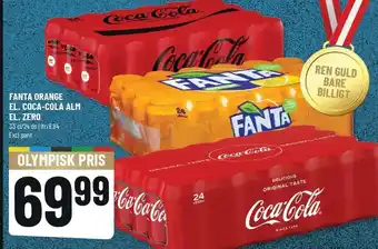 Løvbjerg Fanta Orange El. Coca-Cola Alm El. Zero 33 cl tilbud