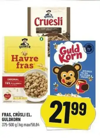 Løvbjerg Fras,Crüsli El. Guldkorn 375-500g tilbud