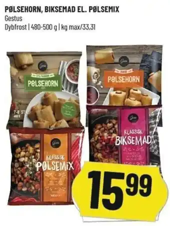 Løvbjerg Pølsehorn, Biksemad El.Pølsemix 480-500g tilbud