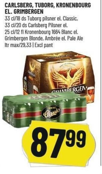 Løvbjerg Carlsberg,Tuborg, Kronenbourg El. Grimbergen tilbud