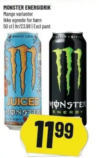 Løvbjerg Monster Energidrik 50 cl tilbud