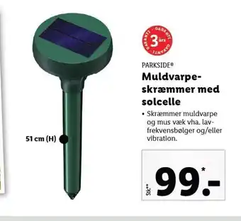 Muldvarpe Skræmmer med solcelle