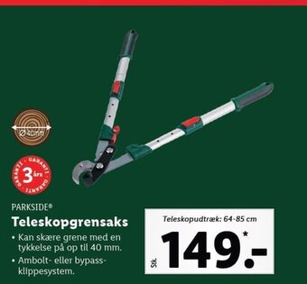 Lidl Teleskopgrensaks tilbud