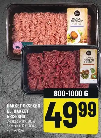 Løvbjerg Hakket Oksekød El.Hakket Grisekød 800-1000g tilbud
