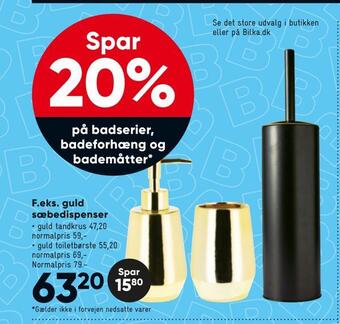 Bilka Guld sæbedispenser tilbud