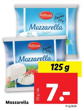Lidl Mozzarella tilbud