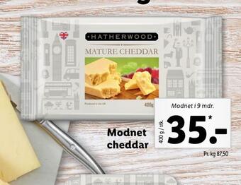 Lidl Modnet cheddar tilbud