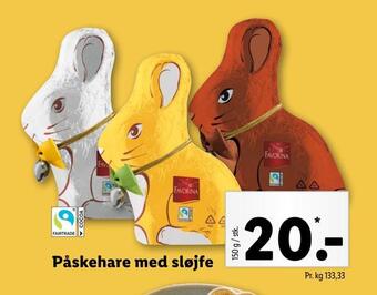 Lidl Påskehare med sløjfe tilbud