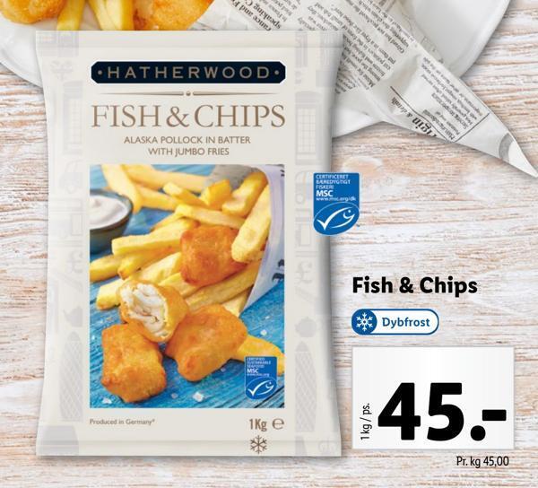 Fish & chips tilbud hos Lidl
