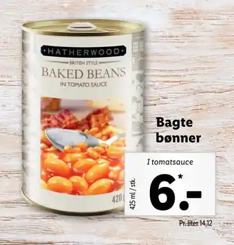 Lidl Bagte bønner tilbud