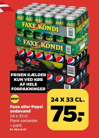 Netto Faxe eller pepsi sodavand tilbud