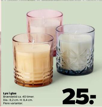 Lys i glas