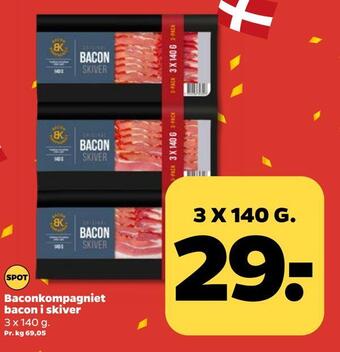Netto Baconkompagniet bacon i skiver tilbud