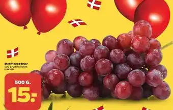 Netto Stenfri røde druer tilbud