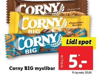 Lidl Corny big myslibar tilbud