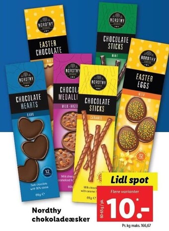 Lidl Nordthy chokoladeæsker tilbud