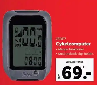 Lidl Crivit cykelcomputer tilbud