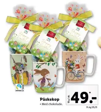 Lidl Favorina påskekop med chokolade tilbud