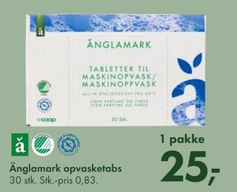 Kvickly Änglamark opvasketabs tilbud