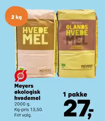 SuperBrugsen Meyers økologisk hvedemel tilbud