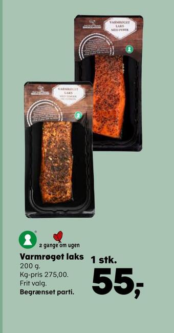 SuperBrugsen Varmrøget laks tilbud