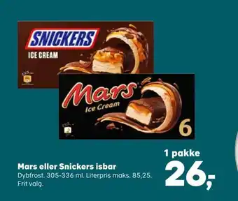 SuperBrugsen Mars eller snickers isbar tilbud