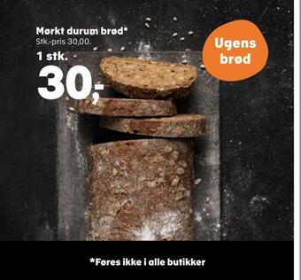 SuperBrugsen Mørkt durum brød tilbud