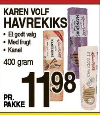 ABC Lavpris Karen Volf Havrekiks tilbud