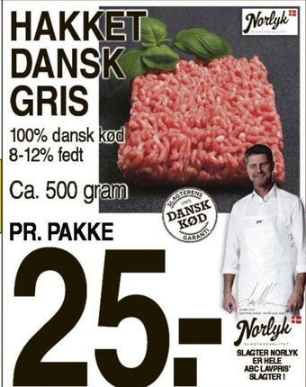 ABC Lavpris Hakket Dansk Gris tilbud