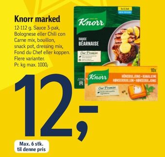 Føtex Knorr sauce pulver tilbud