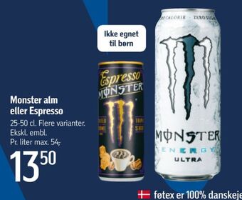 Føtex Monster energidrik tilbud