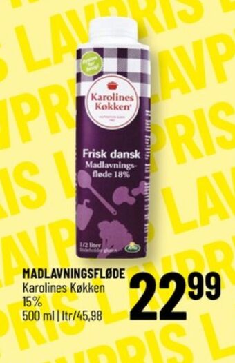 Løvbjerg Karolines madlavningsfløde 18% tilbud