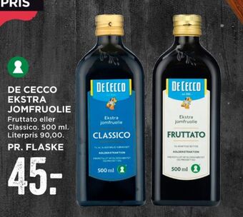 MENY De cecco olivenolie tilbud