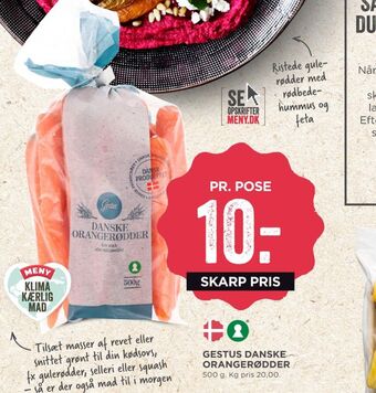 MENY Gestus gulerødder tilbud