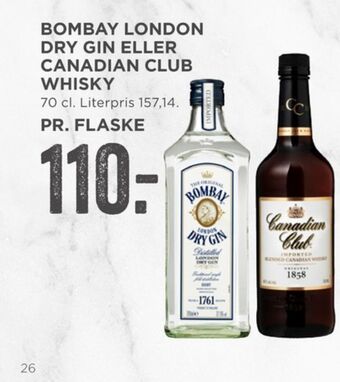 MENY London dry gin gin tilbud