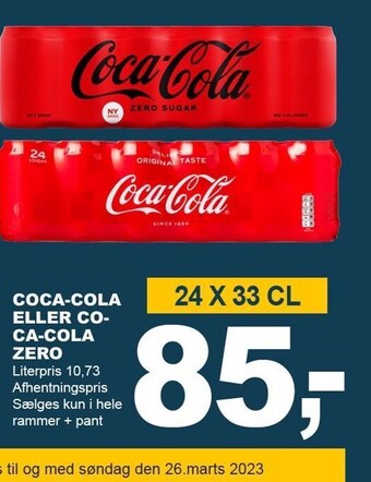 Let-Køb Coca-cola eller coca-cola zero tilbud