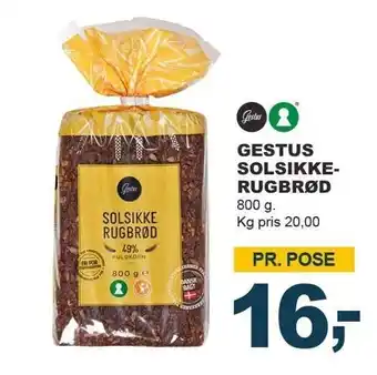 Gestus solsikkerugbrød