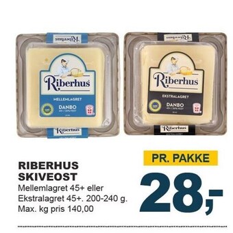 Let-Køb Riberhus skiveost tilbud