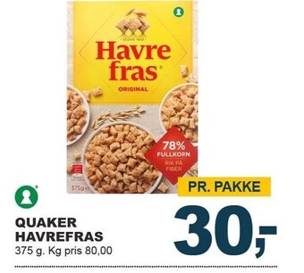 Let-Køb Quaker havrefras tilbud