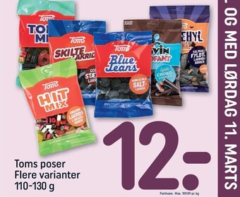 REMA 1000 Toms poser flere varianter tilbud