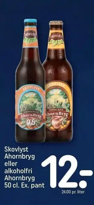 REMA 1000 Skovlyst ahornbryg eller alkoholfri ahornbyg 50 cl tilbud