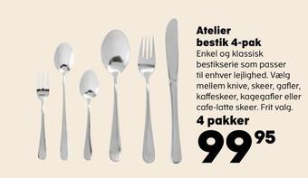 Kvickly Atelier bestik 4-pak tilbud