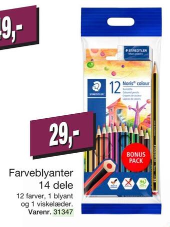 Harald Nyborg Farveblyanter 14 dele tilbud