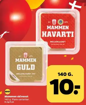 Netto Mammen skiveost havarti mellemlagret tilbud